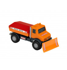 Снігоочисний автомобіль Unimog з етикеткою