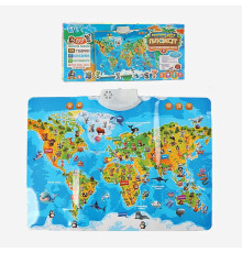 Музичний розвиваючий плакат "Карта Світу"
