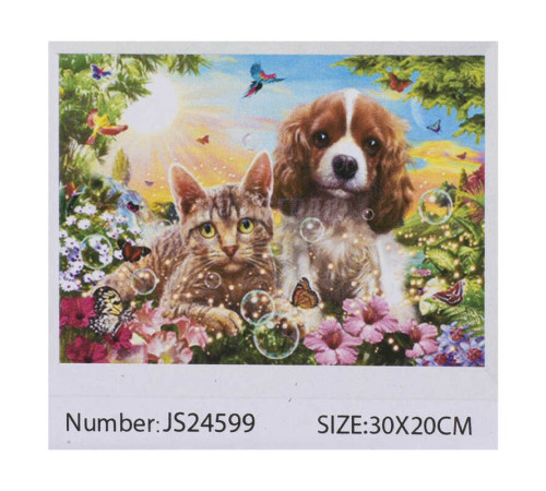 Алмазна мозаїка JS 24599 (50) "TK Group", "Тварини", 30х20 в коробці