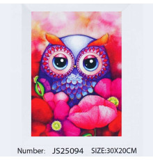Алмазна мозаїка JS 25094 (50) "TK Group", 20х30 см, “Совуня”, в коробці