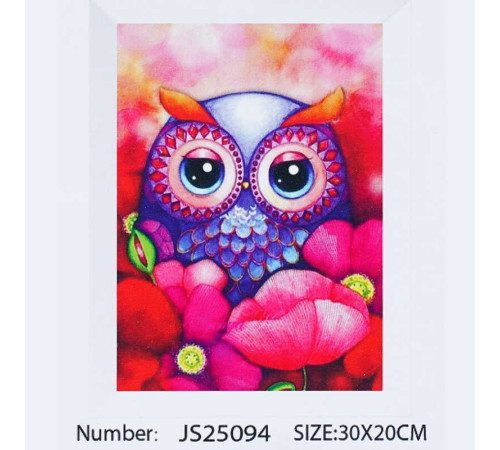 Алмазна мозаїка JS 25094 (50) "TK Group", 20х30 см, “Совуня”, в коробці