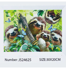 Алмазна мозаїка JS 24625 (50) "TK Group", 20х30 см, "Лінивець", в коробці