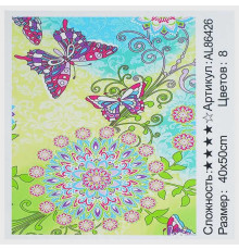 Алмазна мозаїка AL 86426 ЗІ СТРАЗАМИ РІЗНОЇ ФОРМИ (30) "TK Group", 40х50см, “ЛІтня абстракція”, в коробці