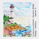 Картина за номерами + Алмазна мозаїка B 76648 (30) "TK Group", 40х50 см, "Білий маяк", в коробці