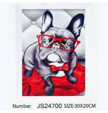 Алмазна мозаїка JS 24700 (50) "TK Group", 20х30 см, "Бульдог", в коробці