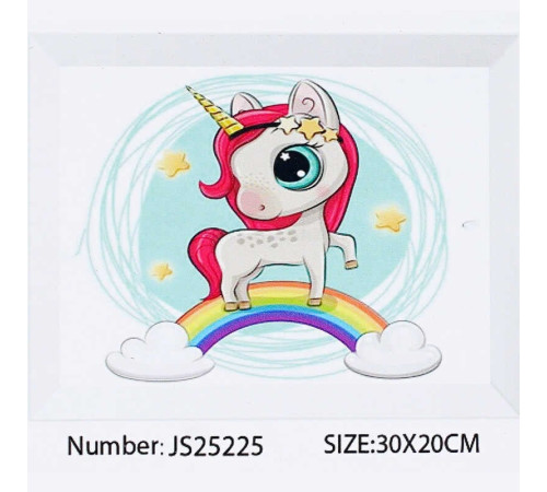 Алмазна мозаїка JS 25225 (50) "TK Group", 20х30 см, "Чарівний єдиноріг", в коробці