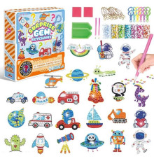 Алмазна мозаїка 21007 O (60/2) адвент-календар, 24 брелоки, 24 кріплення, 2 таці, 2 стилуси, в коробці