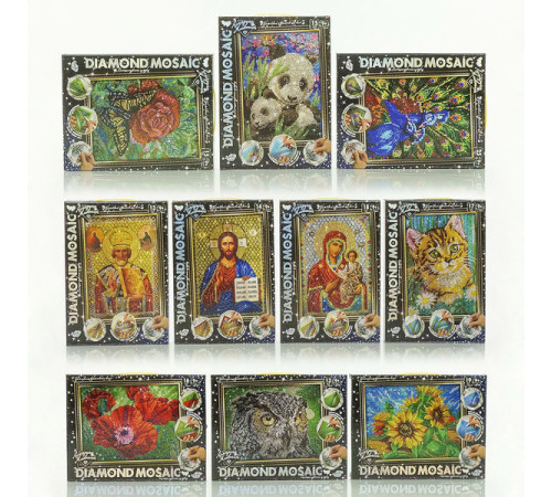гр Алмазний живопис "DIAMOND MOSAIC" DM-02-01,02,03,04...10 РОС. (10) "Danko Toys", малий