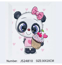 Алмазна мозаїка JS 24810 (50) "TK Group", “Панда”, 20х30 см, в коробці