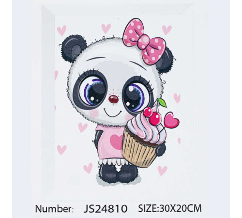 Алмазна мозаїка JS 24810 (50) "TK Group", “Панда”, 20х30 см, в коробці