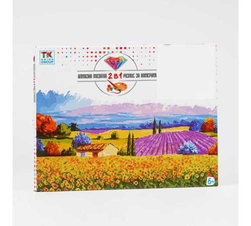 Картина за номерами + Алмазна мозаїка B 76651 (30) "TK Group", 40x50 см, “Рожевий фламінго”, в коробці