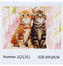 Алмазна мозаїка JS 21351 (50) "TK Group", “Кошенята”, 20х30 см, в коробці