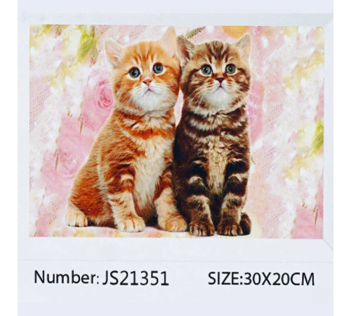 Алмазна мозаїка JS 21351 (50) "TK Group", “Кошенята”, 20х30 см, в коробці