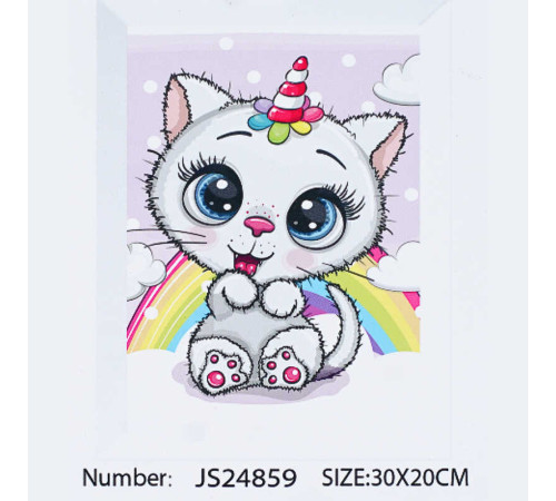 Алмазна мозаїка JS 24859 (50) "TK Group", “Кіт”, 20х30 см, в коробці