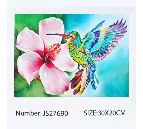 Алмазна мозаїка JS 27690 (50) "TK Group", 20х30 см, "Колібрі", в коробці