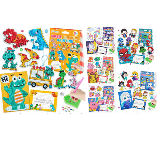 Алмазна мозаїка C 64273 (250) 6 наліпок, закладка, листівка, інструменти, в коробці