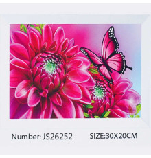 Алмазна мозаїка JS 26252 (50) "TK Group", 20х30 см, "Хризантеми", в коробці