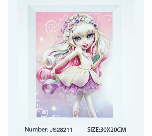 Алмазна мозаїка JS 28211 (50) "TK Group", “Чарівна дівчинка”, 20х30 см, в коробці