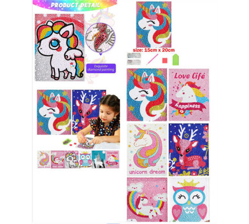 Алмазна мозаїка С 60558 (60) розмір 15х20 см, рамка, інструменти, ВИДАЄТЬСЯ МІКС