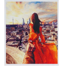 Картина за номерами + Алмазна мозаїка B 73676 (30) "TK Group", 40х50 см, "Романтичне побачення", У ПАКЕТІ