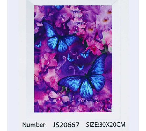 Алмазна мозаїка JS 20667 (50) "TK Group", 20х30 см, “Метелики”, в коробці