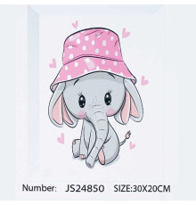 Алмазна мозаїка JS 24850 (50) "TK Group", “Слоненя”, 20х30 см, в коробці