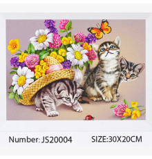 Алмазна мозаїка JS 20004 (50) "TK Group", "Тварини", 30х20 см, в коробці