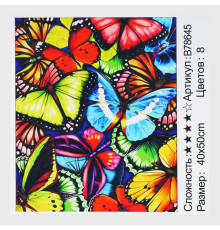 Картина за номерами + Алмазна мозаїка B 78645 (30) "TK Group", 40x50 см, “Метелики”, в коробці
