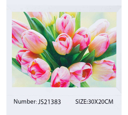 Алмазна мозаїка JS 21383 (50) "TK Group", “Тюльпани”, 20х30 см, в коробці