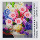 Картина за номерами + Алмазна мозаїка B 70819 (30) "TK Group", 40х50 см, "Яскравий букет", в коробці