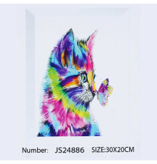 Алмазна мозаїка JS 24886 (50) "TK Group", 20х30 см, "Кошеня", в коробці