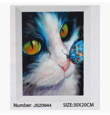 Алмазна мозаїка JS 20944 (50) "TK Group", "Котик", 30х20 см в коробці