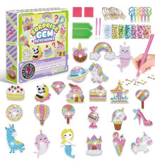 Алмазна мозаїка 21007 L (60/2) адвент-календар, 24 брелоки, 24 кріплення, 2 таці, 2 стилуси, в коробці