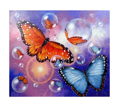 Алмазна мозаїка JS 24623 (50) "TK Group", "Метелики", 30х20 в коробці