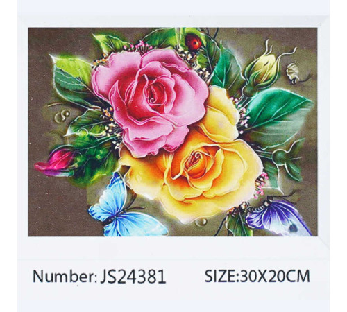 Алмазна мозаїка JS 24381 (50) "TK Group", 20х30 см, “Троянди”, в коробці