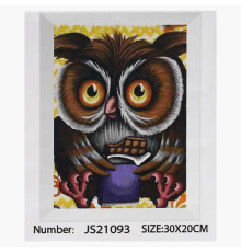 Алмазна мозаїка JS 21093 (50) "TK Group", "Сова", 30х20 см в коробці