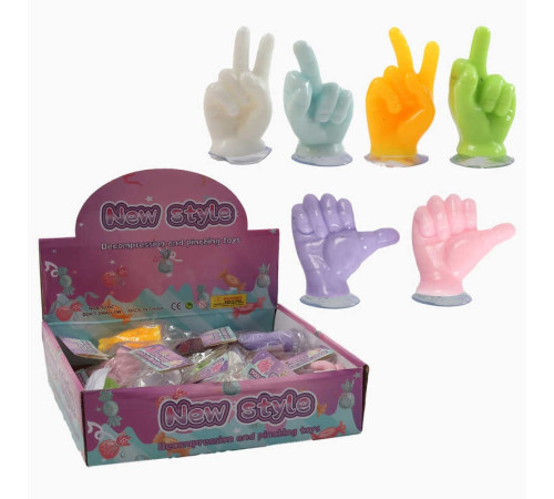 Гра антистрес C 72375 (24) ЦІНА ЗА 20 ШТУК В БЛОЦІ, “Руки”, середня висота - 8 см, присоска, в коробці Гра антистрес C 72375 (24) ЦІНА ЗА 20 ШТУК В БЛОЦІ, “Руки”, середня висота - 8 см, присоска, в коробці