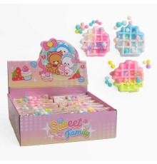 Гра антистрес C 71215 (24) ЦІНА ЗА 14 ШТУК В БЛОЦІ, “Вафля”, блискітки, м’які кульки, в коробці