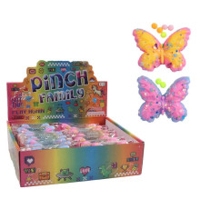 Гра антистрес C 71354 (24) ЦІНА ЗА 16 ШТУК В БЛОЦІ, “Метелик”, розмір - 9х8 см, текстильні кульки, паєтки, в коробці