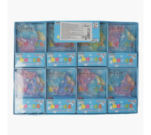 Гра антистрес C 70664 (40) ЦІНА ЗА 24 ШТУКИ В БЛОЦІ, "Метелики", напівпрозорі, блискітки, в коробці Гра антистрес C 70664 (40) ЦІНА ЗА 24 ШТУКИ В БЛОЦІ, "Метелики", напівпрозорі, блискітки, в коробці