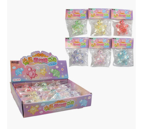 Гра антистрес C 70992 (16) ЦІНА ЗА 12 ШТУК В БЛОЦІ, "Черепашка", гелеве наповнення з блискітками, розмір фігурки 7х7х3см, в коробці – в наличии! Купите сейчас у KAZKOVA