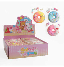 Гра антистрес C 71216 (24) ЦІНА ЗА 16 ШТУК В БЛОЦІ, “Пончик”, блискітки, м’які кульки, в коробці