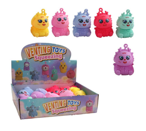 Гра антистрес C 71392 (30) ЦІНА ЗА 12 ШТУК В БЛОЦІ, розмір - 8х9 см, підсвічується кулька, петелька,в коробці