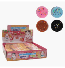 Гра антистрес C 72090 (24) ЦІНА ЗА 16 ШТУК В БЛОЦІ, "Печиво", посипка, розмір 5х5х2 см, в коробці