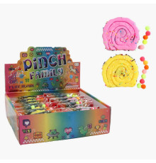 Гра антистрес C 71338 (24) ЦІНА ЗА 16 ШТУК В БЛОЦІ, м'які кульки, посипка, розмір 8х7х2.5 см, в коробці