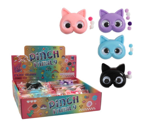 Гра антистрес C 71357 (24) ЦІНА ЗА 16 ШТУК В БЛОЦІ, розмір - 7.5х6.5 см, пластикові очі рухаються, текстильні кульки, в коробці – в наличии! Купите сейчас у KAZKOVA