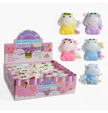 Гра антистрес C 72474 (16) ЦІНА ЗА 18 ШТУК В БЛОЦІ, "Бегемот", розмір: 7.5х1.5х7.5 см, в коробці