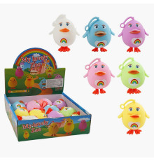 Гра антистрес C 70784 (24) ЦІНА ЗА 12 ШТУК В БЛОЦІ, "Курочки", підсвічування, стоять на лапках, петля для підвішування, в коробці
