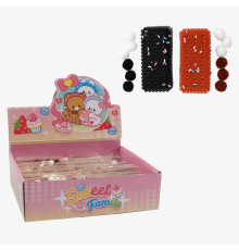 Гра антистрес C 72525 (24) ЦІНА ЗА 16 ШТУК В БЛОЦІ, "Печиво з начинкою", посипка, розмір 7.5х2х3.5 см, м'які кульки, в коробці