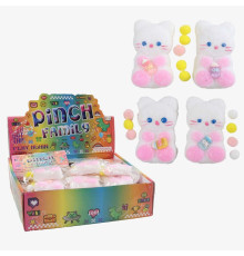 Гра антистрес C 72598 (16) ЦІНА ЗА 24 ШТУКИ В БЛОЦІ, "Котик", волохатий, м'які кульки, пляшечка, розмір 6х2х9 см, в коробці